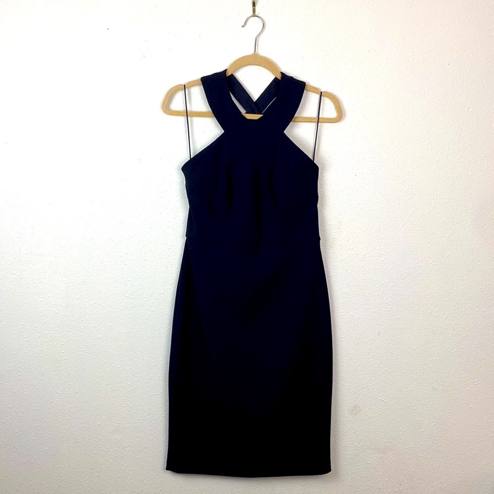CeCe | Black Halter Cocktail Dress 4